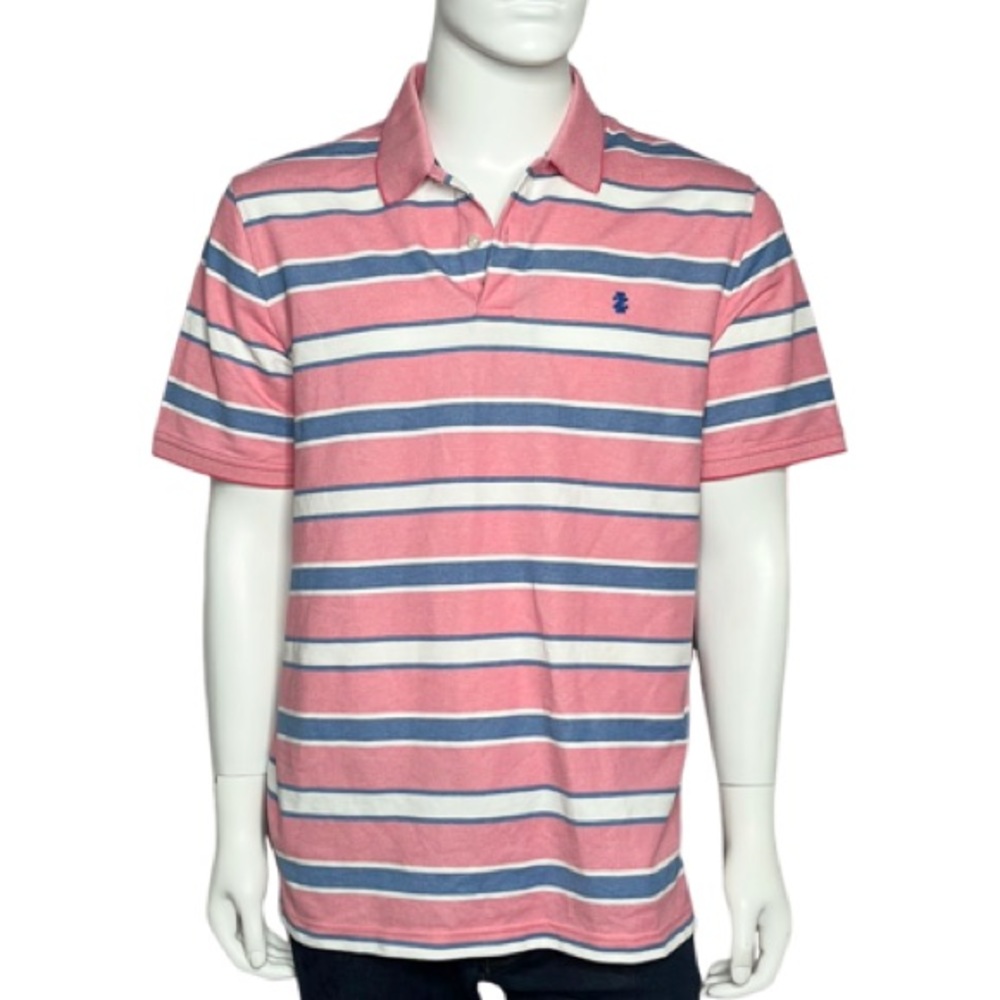 IZOD Sportswear‎ Classic Fit Performance Striped Polo Shirt Size Large